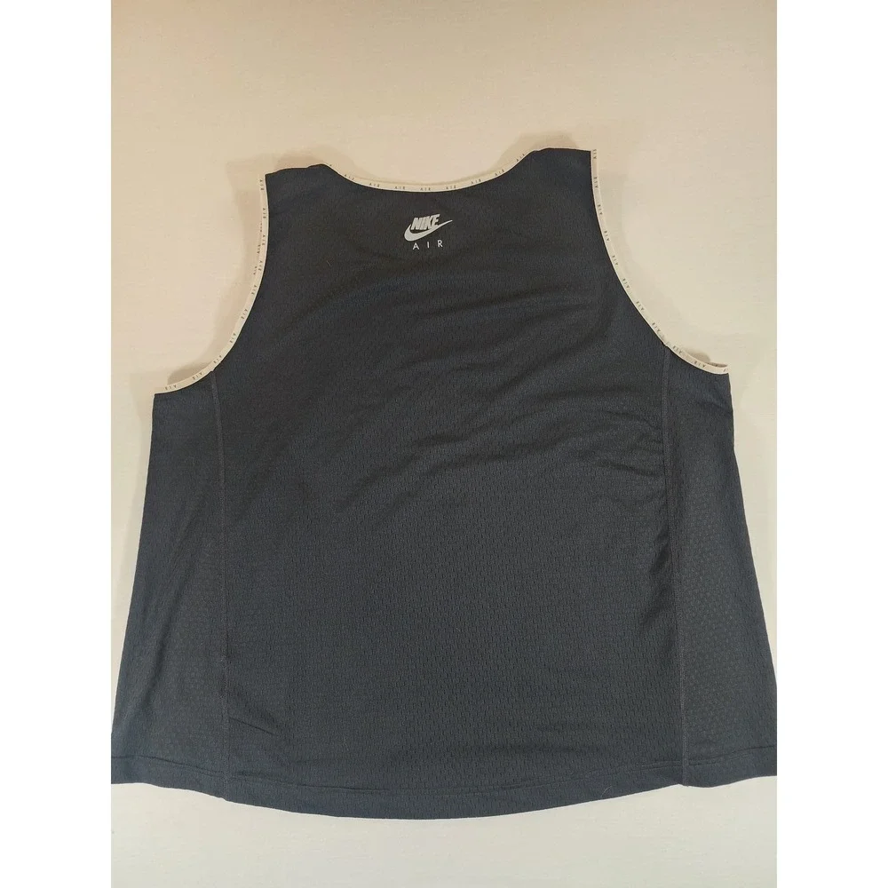 Nike Air Dri-FIT Running Tank Top Women 1X PLUS Black Mesh Sleeveless DB4448-010